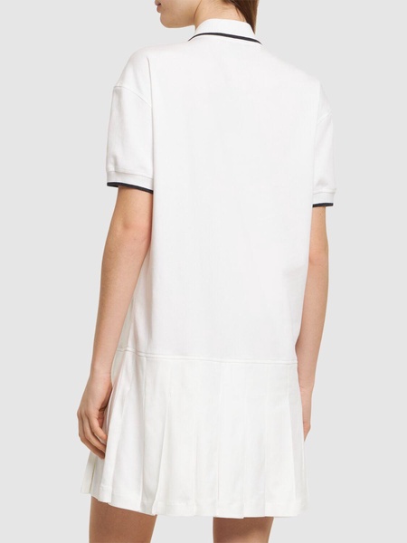 Cotton jersey polo mini dress