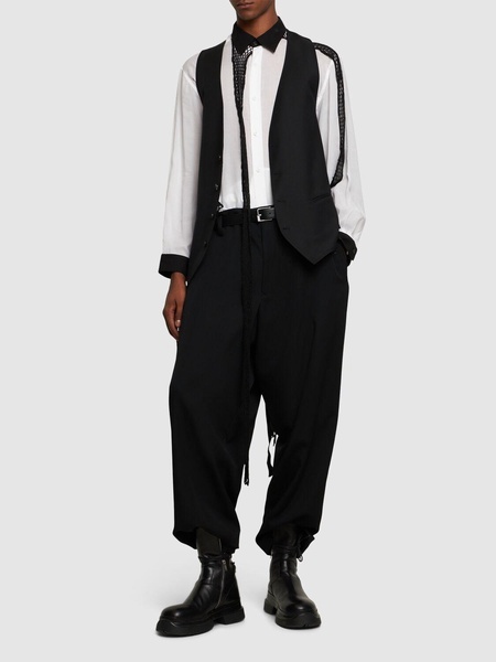 Wide wool pants