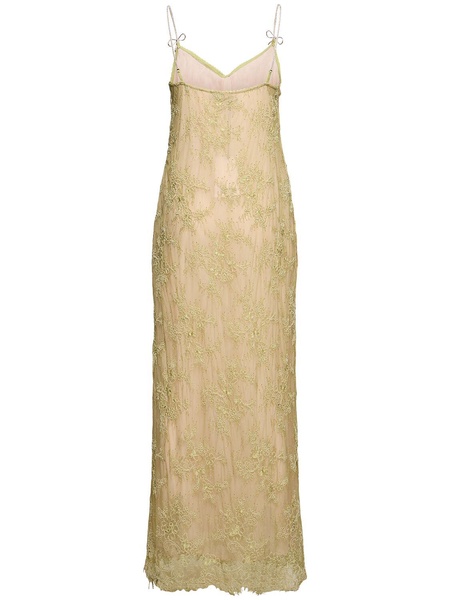 Rebrodé lace slip dress