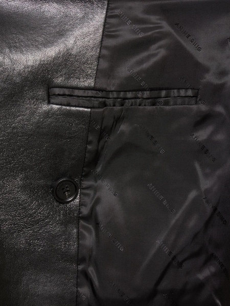 Simone leather blend biker jacket