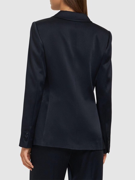 Satin single breast blazer