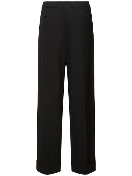 Drapey mélange loose mid waist pants