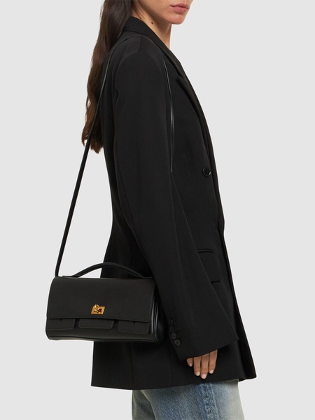 Small Bel Air leather clutch w/ strap