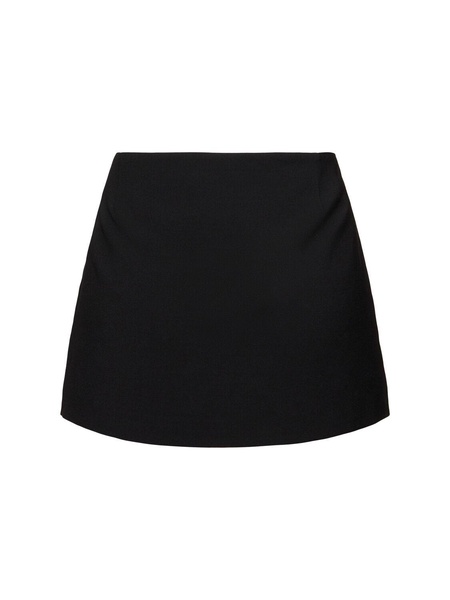 Wool blend mini skirt