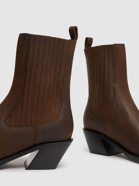 40mm Chiara waxed leather Chelsea boots