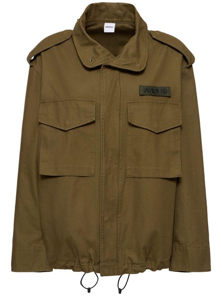 Stretch cotton canvas jacket