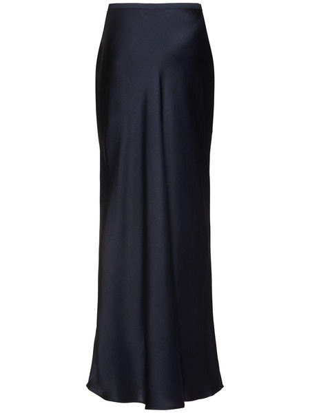 Bar silk satin maxi skirt