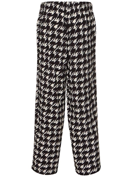 Aiden houndstooth viscose straight pants