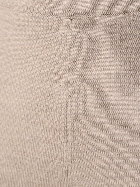 Wool blend knit straight pants