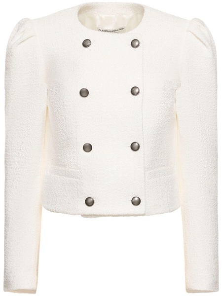 Double breasted tweed bouclé jacket