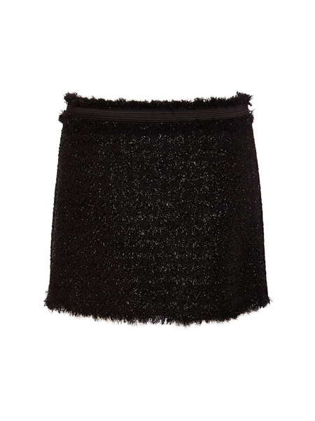 Lurex tweed mini skirt