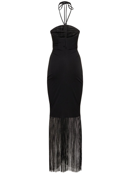 Rosalia draped jersey midi dress
