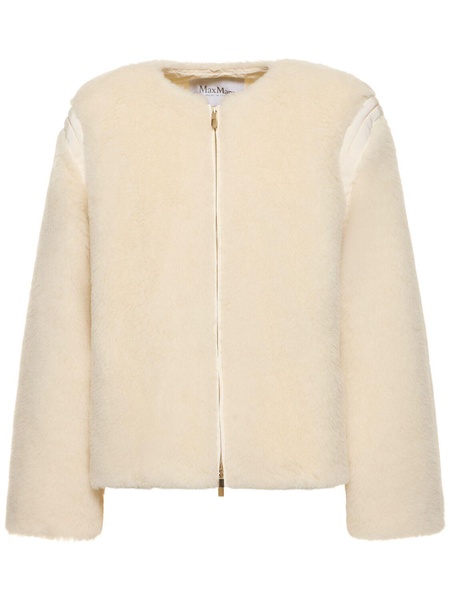 Panno wool blend collarless jacket
