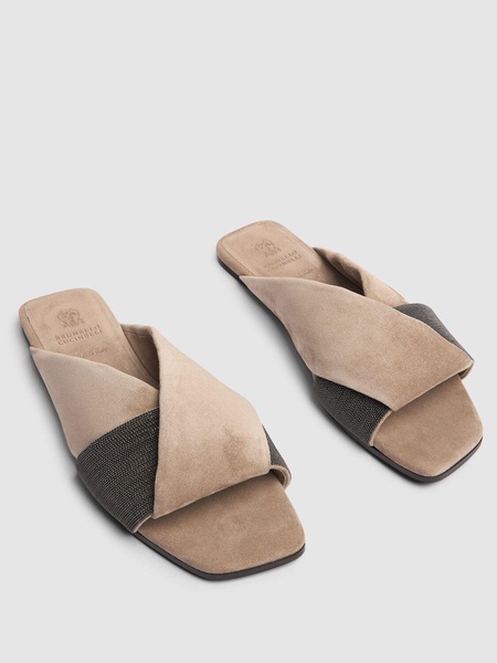 5mm Suede slide sandals
