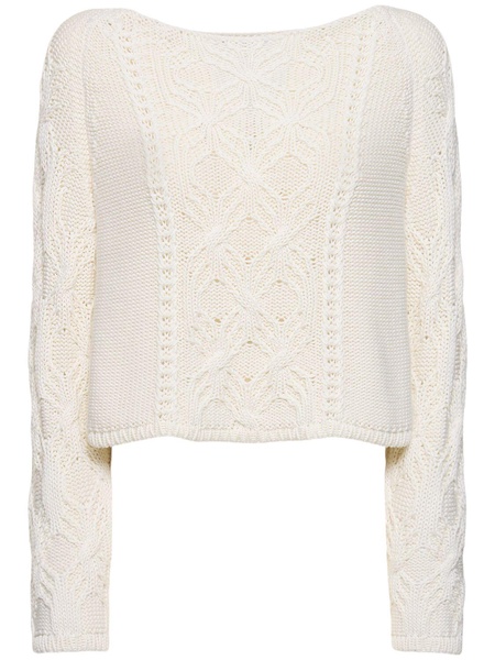 Embroidered knit sweater