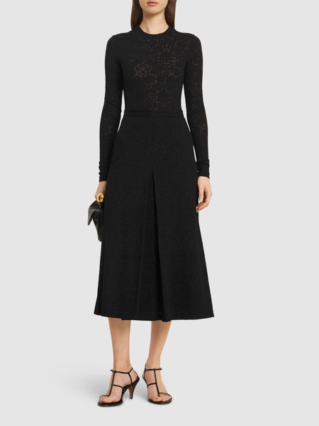 Lace midi skirt