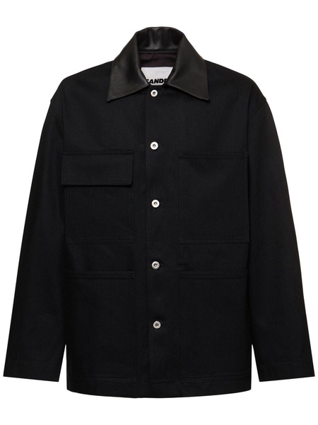Boxy fit cotton denim jacket