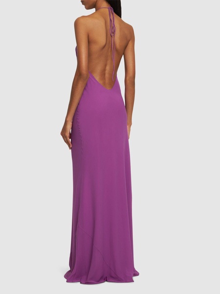Rebecca silk georgette maxi slip dress