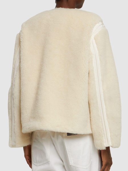 Panno wool blend collarless jacket