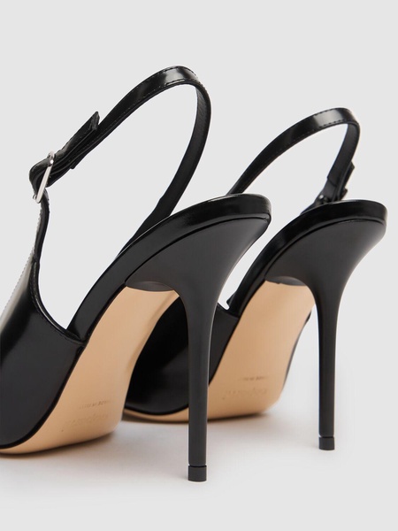 105mm Star cut-out leather heels