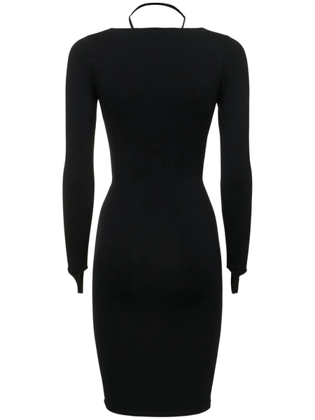 Sculpting jersey midi dress