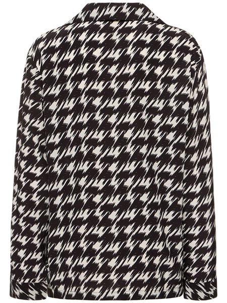 Aiden houndstooth print viscose shirt