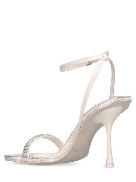 95mm Icon crystal & leather sandals