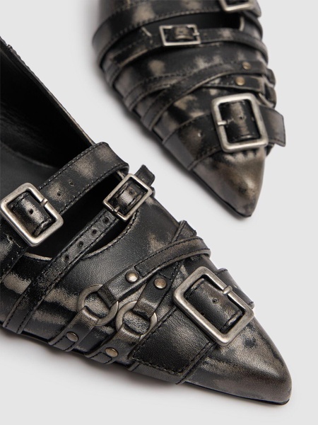 85mm Brandan leather slingback pumps