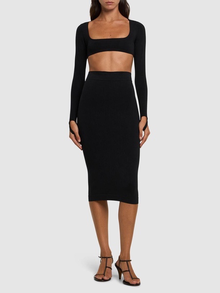 Sculpting jersey crop top