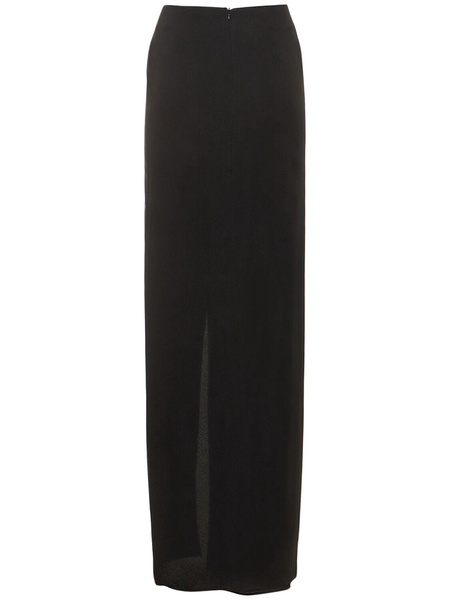 Phoebe stretch silk midi wrap skirt