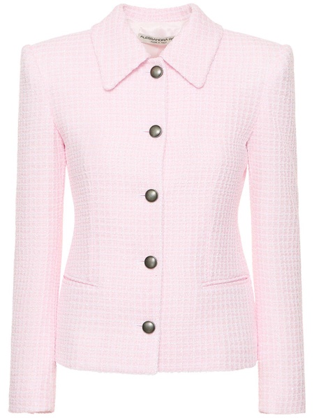 Sequined tweed single breasted jacket