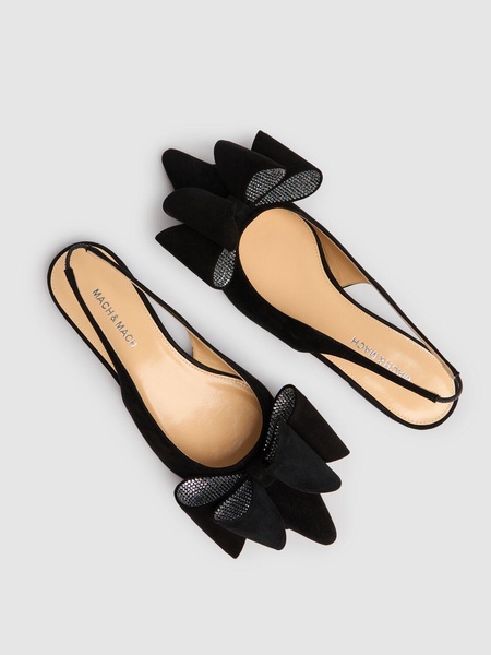 15mm Le Cadeau suede slingback flats