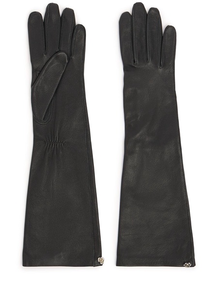 Leather long gloves