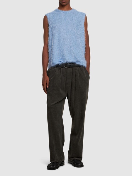 Hairy knit vest
