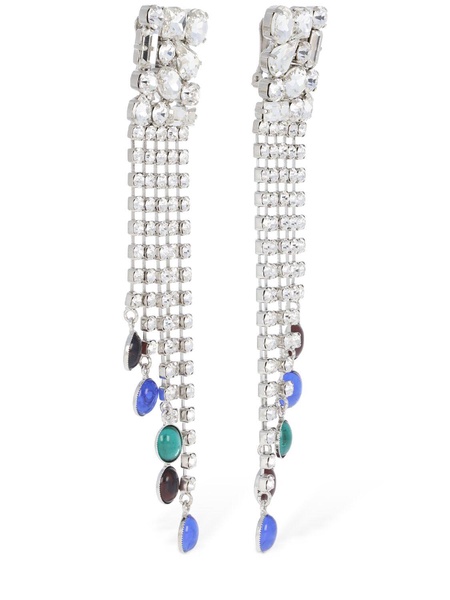 Square earrings w/ fringe