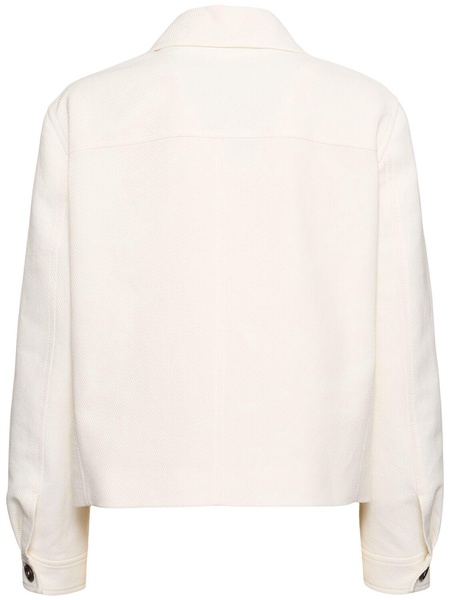 Padded cotton & linen jacket