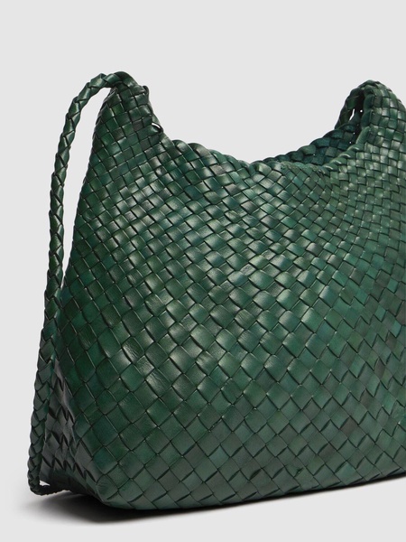 Santa Rosa handwoven tapered leather bag