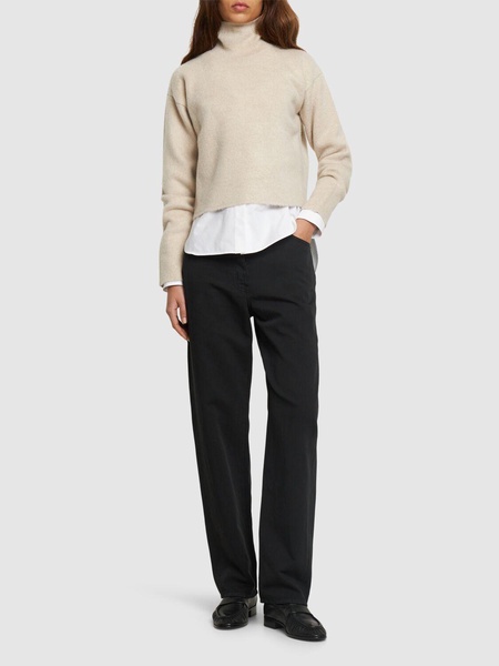 Erise brushed wool knit sweater