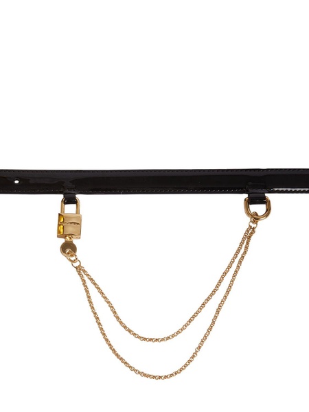 Patent leather belt