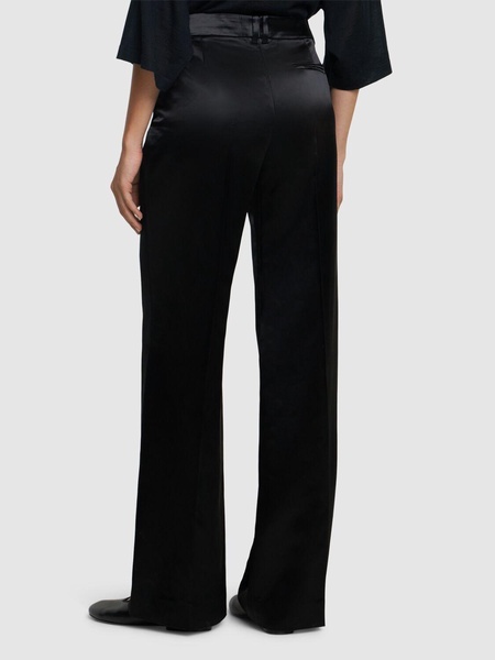 Encore midrise satin flared pants