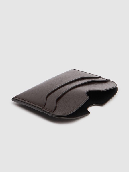 Large Elmas shiny leather card holder