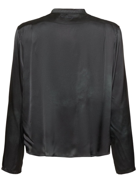 Sojama Cat Woman print satin shirt