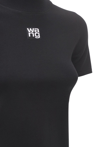 Logo patch stretch jersey t-shirt