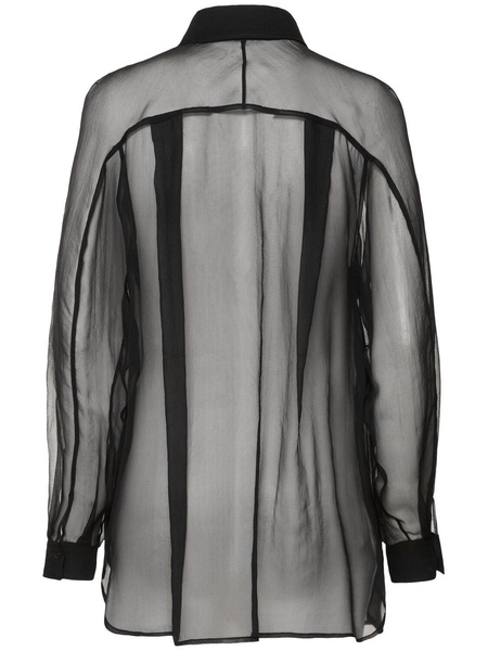 Sheer silk chiffon shirt