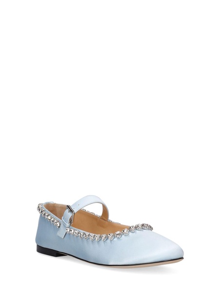 10mm Audrey satin ballerina flats