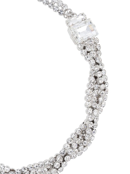 Crystal braid collar necklace