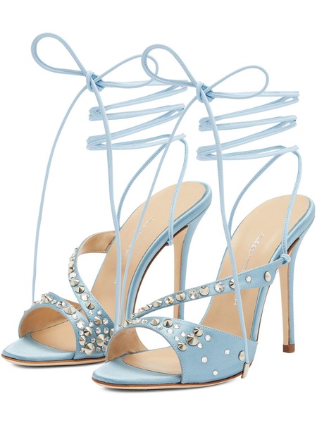 100mm Visocse & silk satin sandals