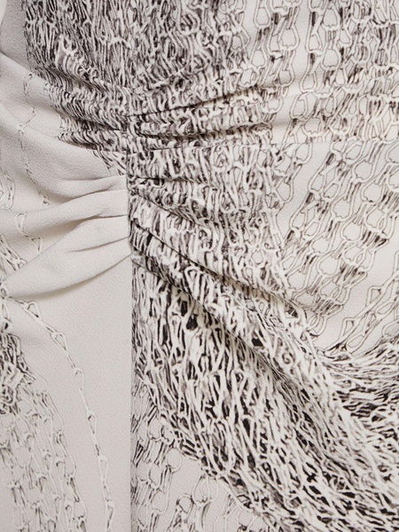 Gathered-waist midi dress