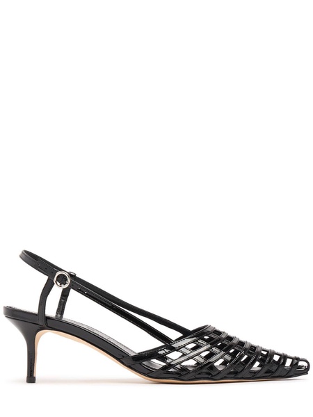 55mm Helit patent leather slingbacks