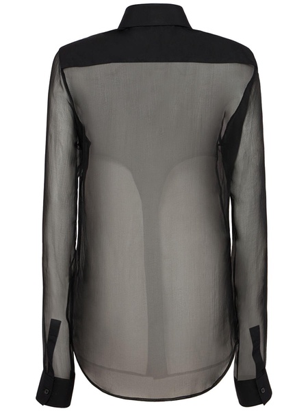 Silk chiffon western shirt